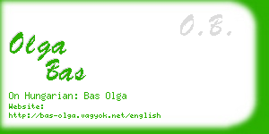 olga bas business card